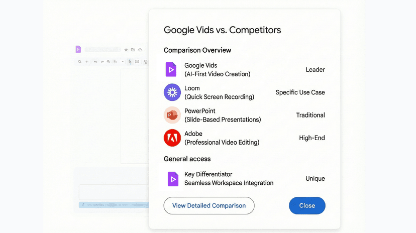 Google Vids vs Loom, PowerPoint and Adobe: A Comparative Analysis